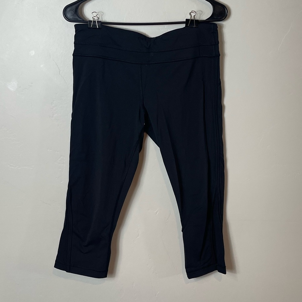 Lululemon leggings workout active black calf size 8